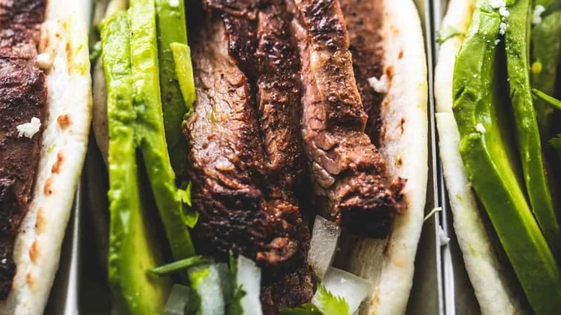 Best Flank Steak Tacos easy dinner recipe | lecremedelacrumb.com