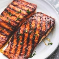 Cajun Honey Butter Grilled Salmon easy healthy dinner recipe | lecremedelacrumb.com