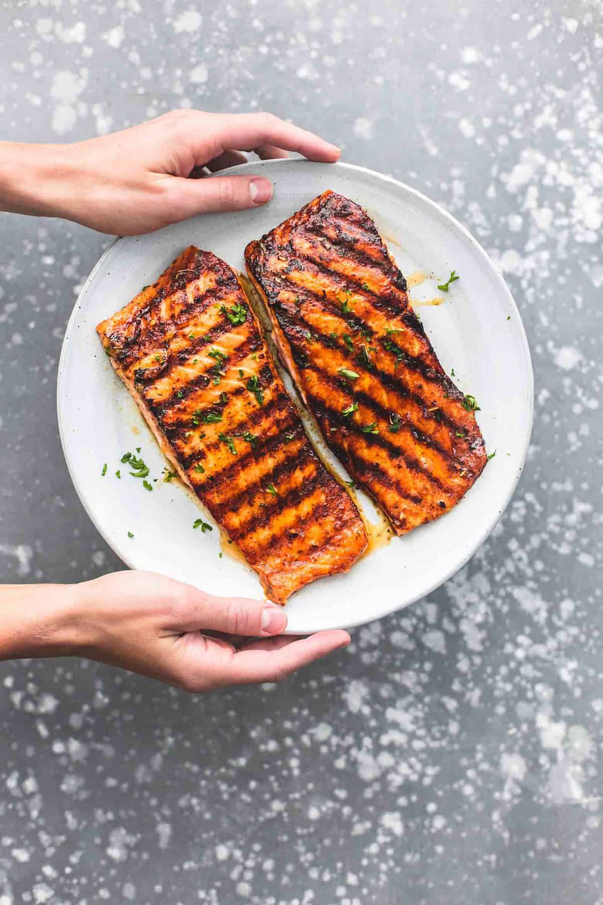 Cajun Honey Butter Grilled Salmon easy healthy dinner recipe | lecremedelacrumb.com