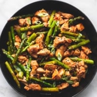 Easy healthy and tasty Chicken and Asparagus Stir Fry dinner recipe | lecremedelacrumb.com