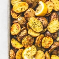 Oven Roasted Dill Potatoes easy side dish recipe | lecremedelacrumb.com