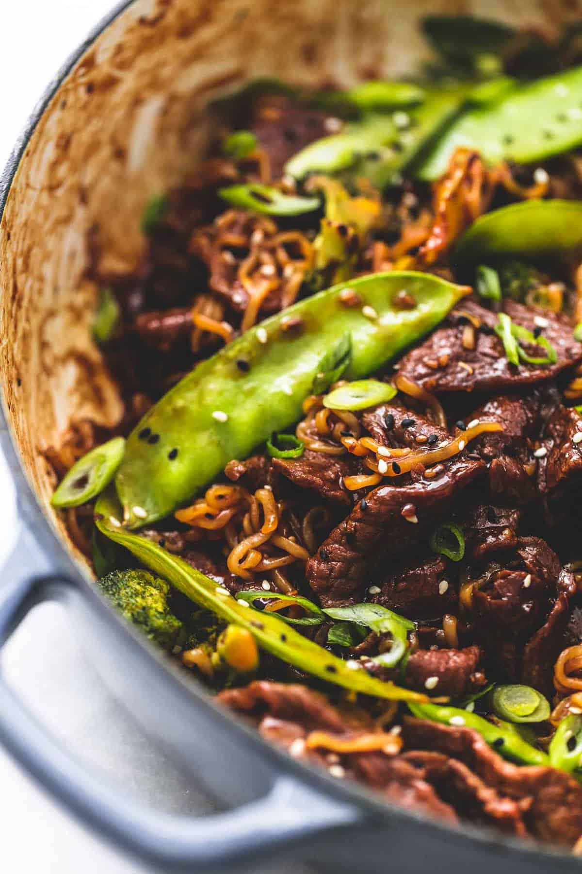 Teriyaki Steak Stir Fry easy dinner recipe | lecremedelacrumb.com