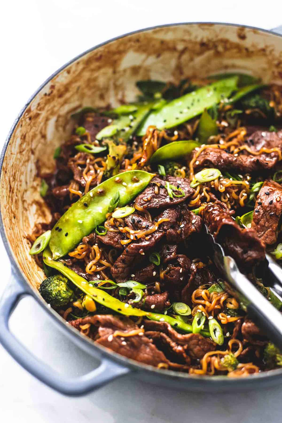 Teriyaki Steak Stir Fry easy dinner recipe | lecremedelacrumb.com