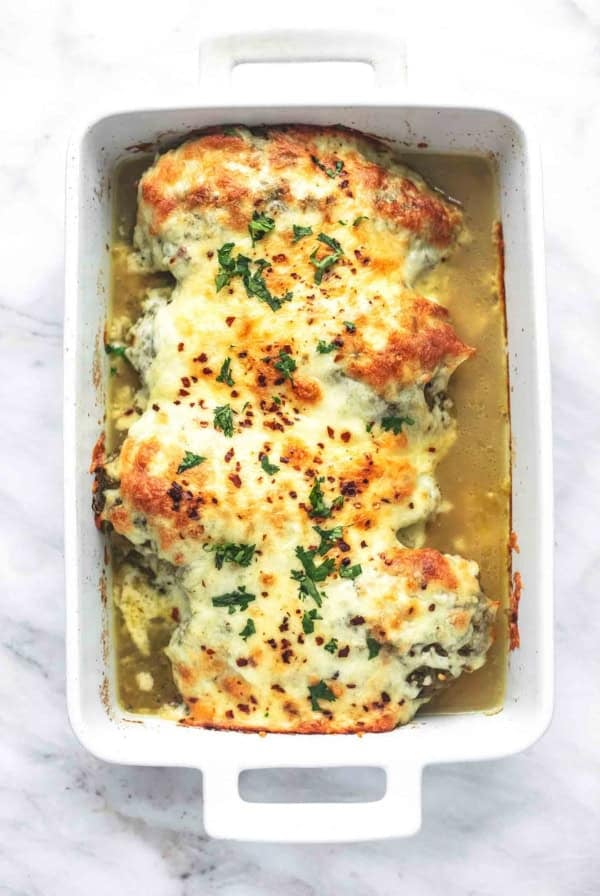 Easy Baked Salsa Verde Chicken simple dinner recipe | lecremedelacrumb.com