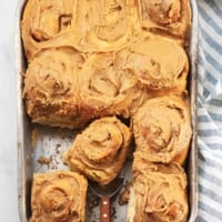 Super Soft Cinnamon Rolls with Brown Sugar Frosting | lecremedelacrumb.com