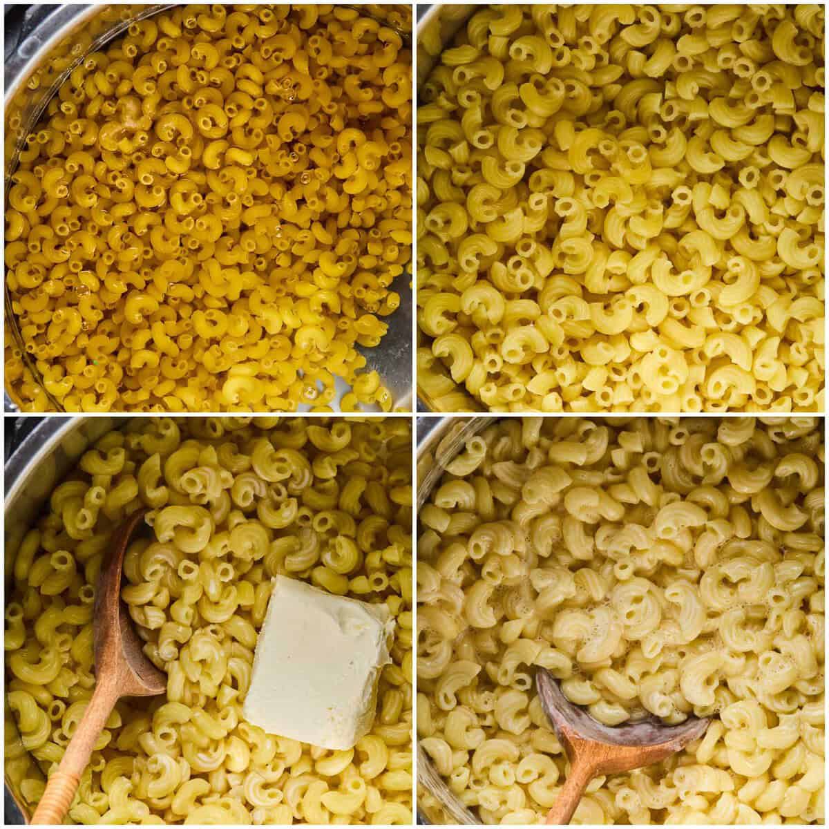 The second half of step 4 for prepping instant pot mac and cheese.