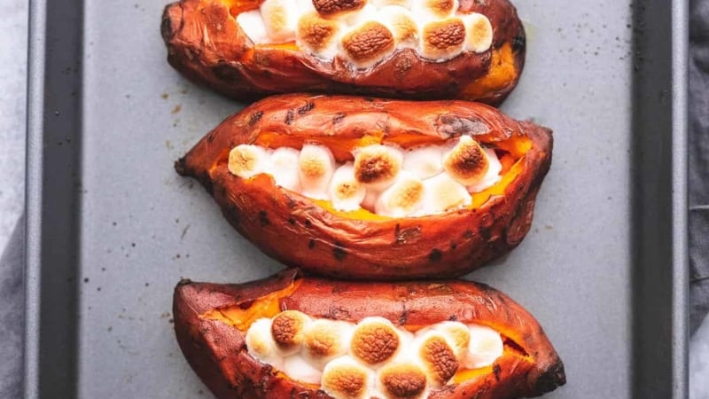 Instant Pot Baked Sweet Potatoes easy and tasty side dish recipe | lecremedelacrumb.com