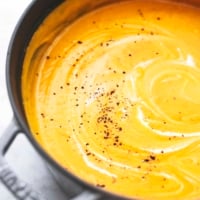 Creamy Butternut Squash Soup easy healthy vegetarian soup recipe | lecremedelacrumb.com