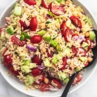 Best Italian Orzo Salad easy and healthy side salad | lecremedealcrumb.com