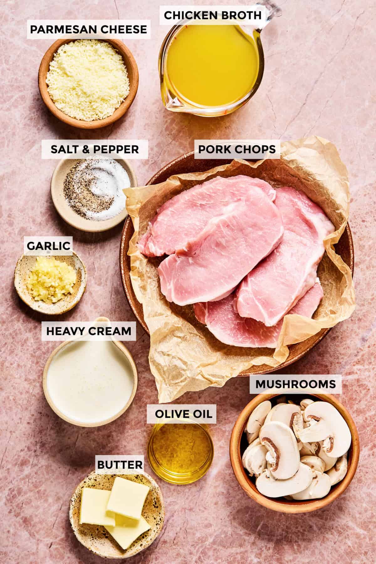 ingredients for oven baked pork chops recipe 