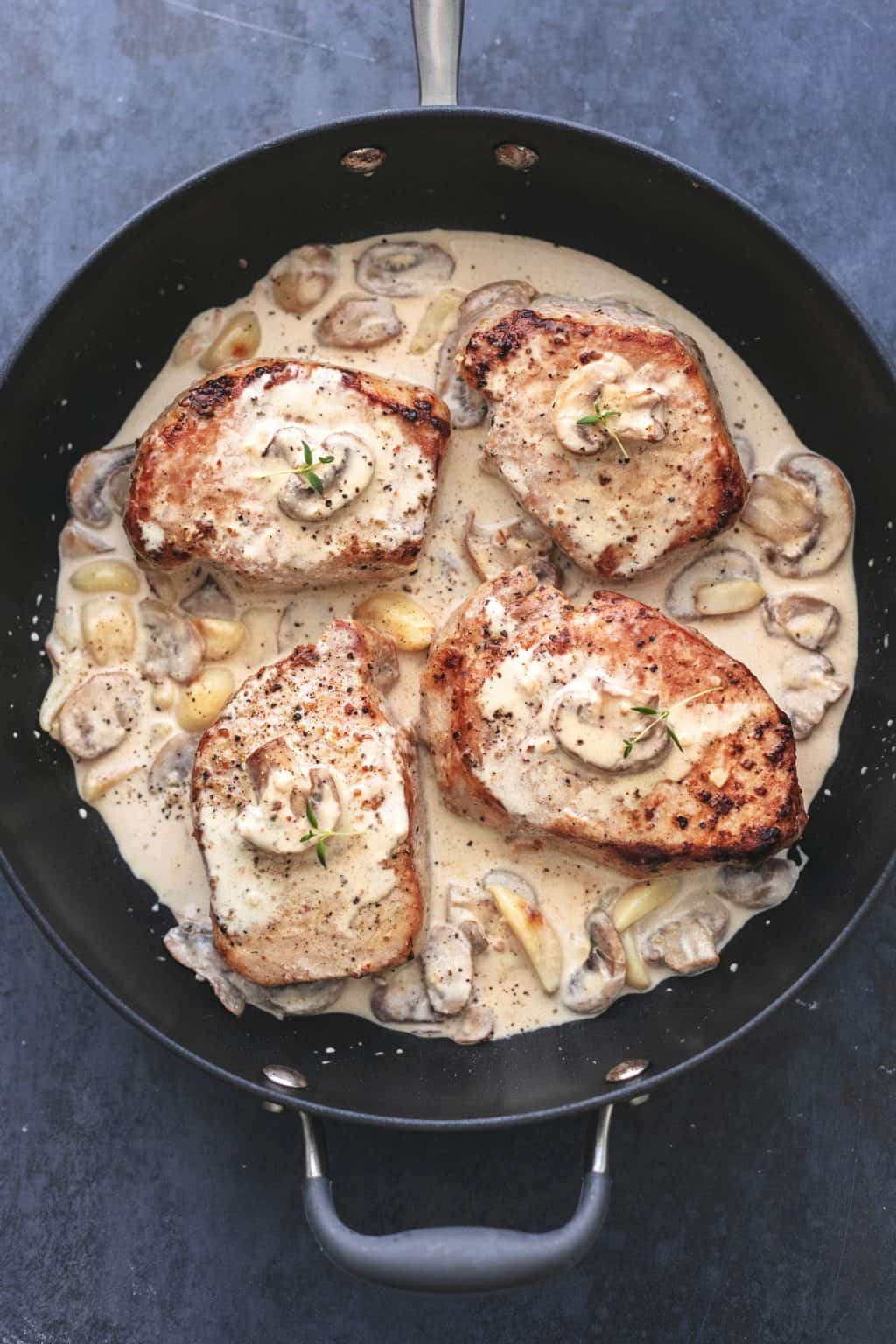 Baked Pork Chops with Creamy Mushroom Sauce Creme De La Crumb