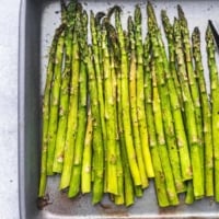 Easy healthy oven Roasted Asparagus recipe | lecremedelacrumb.com