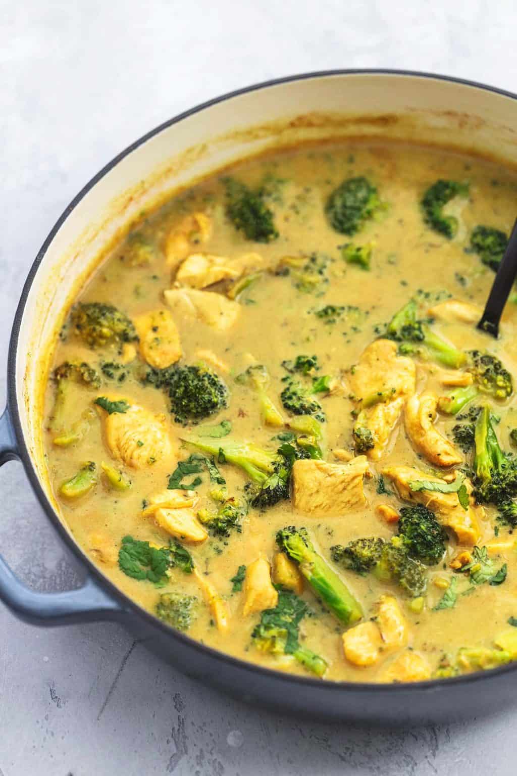 Chicken and Broccoli Coconut Curry - Creme De La Crumb