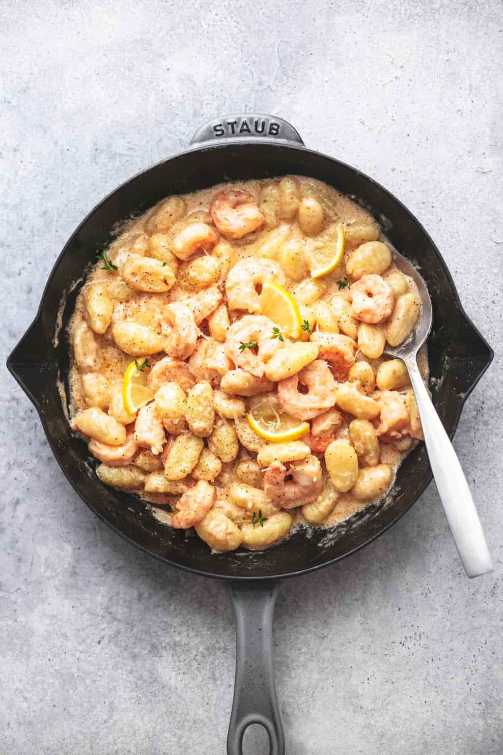 Creamy Lemon Garlic Shrimp and Gnocchi Creme De La Crumb