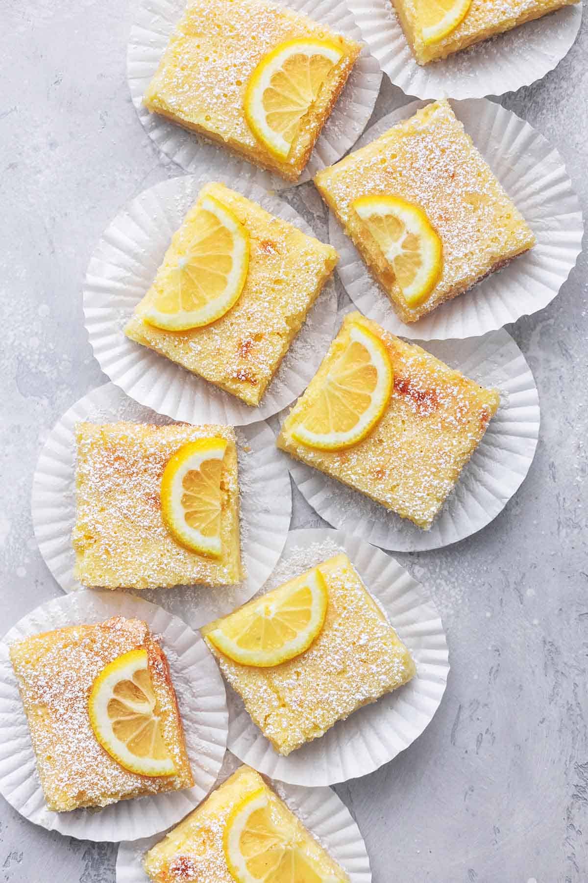 lemon bars overhead