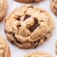 close up peanut butter cookie