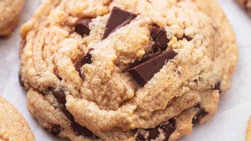 close up peanut butter cookie