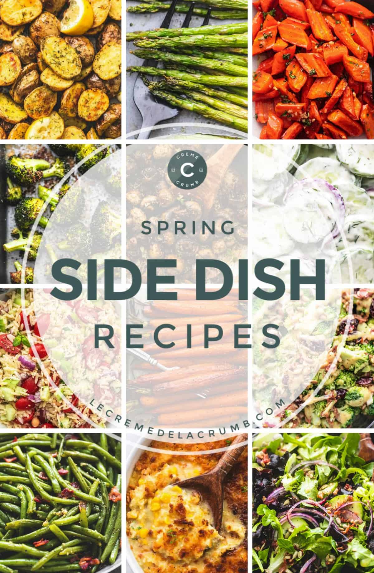 image of the cover of the "Spring Side Dish Recipes" cookbook.