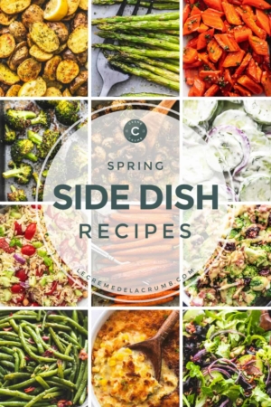 12 pictures in a collage - spring side dish recipes