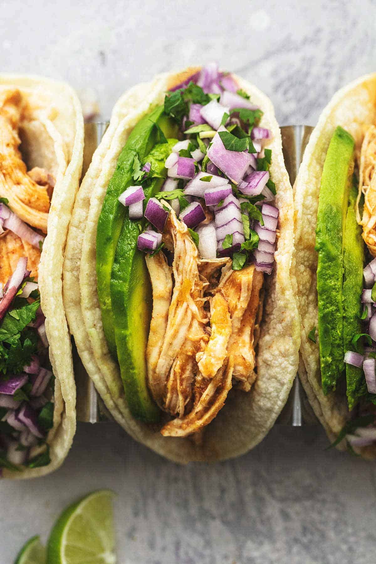 Slow Cooker Chicken Tacos Creme De La Crumb