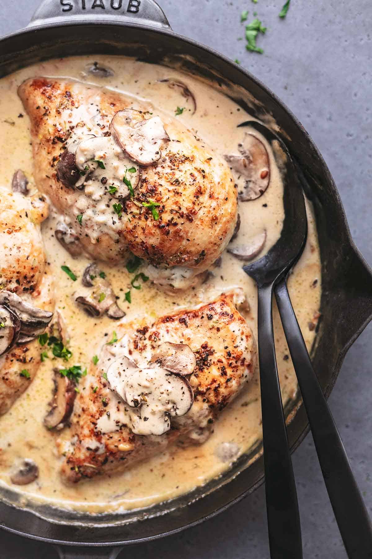 Chicken With Mushroom Cream Sauce