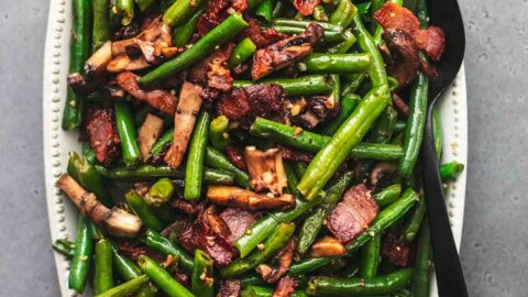 Green Beans with Mushrooms and Bacon