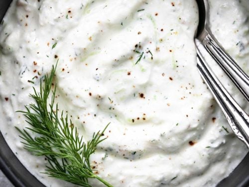 Tzatziki (Greek Cucumber-Yogurt Sauce) - Alexandra's Kitchen