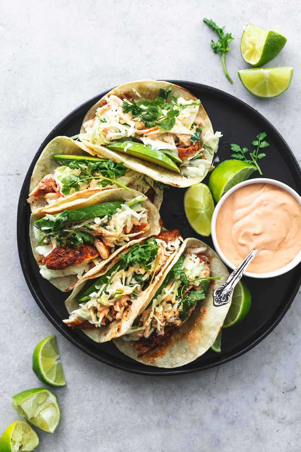 Easy Fish Tacos Recipe {With Fish Taco Slaw} Creme De La Crumb