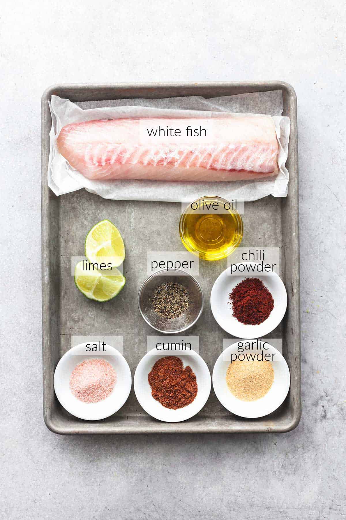 ingredients for fish tacos