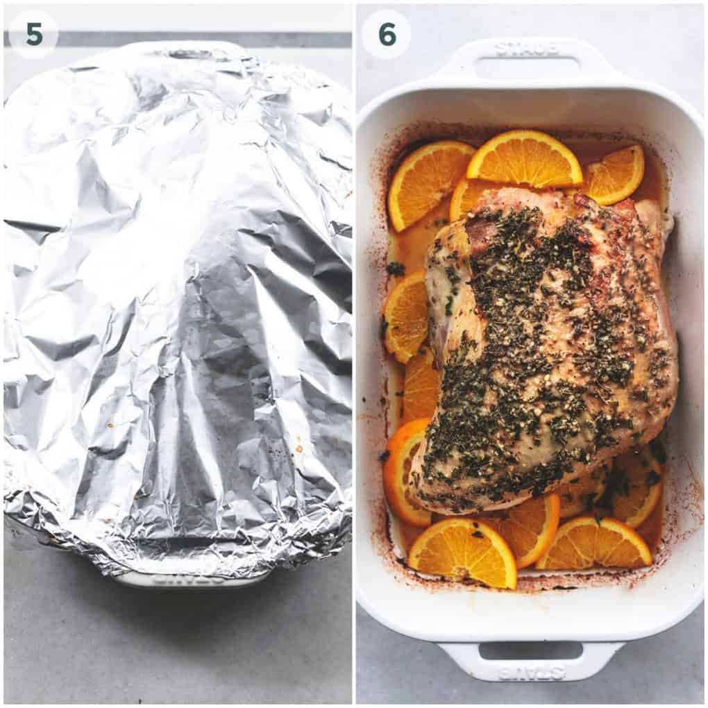 Garlic Herb Roasted Turkey Breast 5 two steps of roasting turkey breast