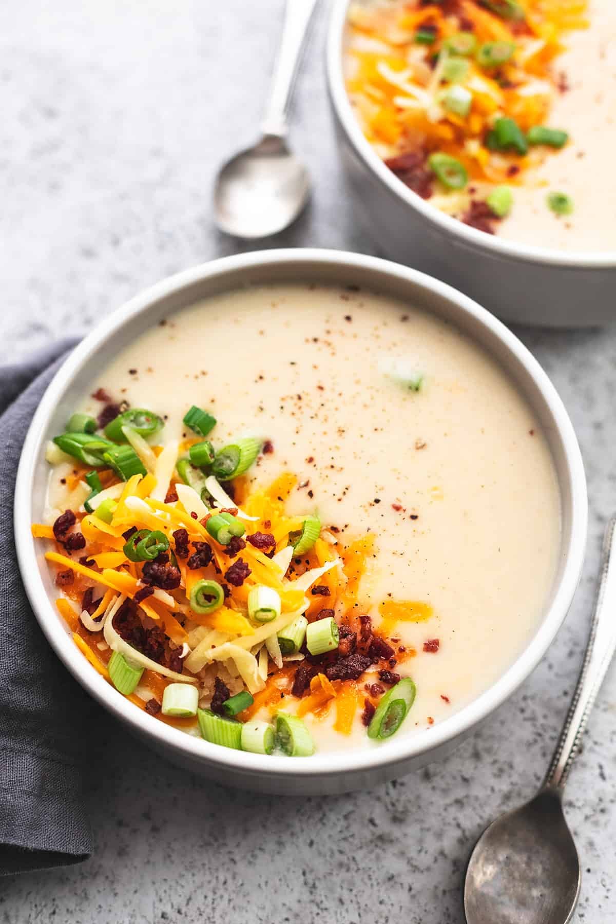 Loaded Baked Potato Soup - Creme De La Crumb