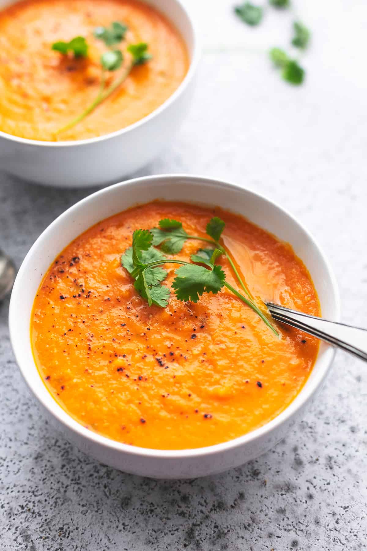 Carrot and Coriander Soup - Creme De La Crumb