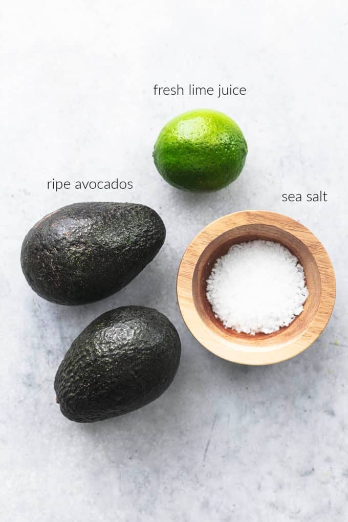 ingredients for guacamole recipe