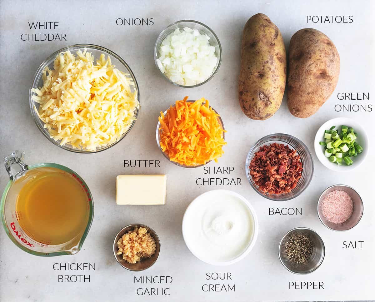 ingredients for baked potato soup