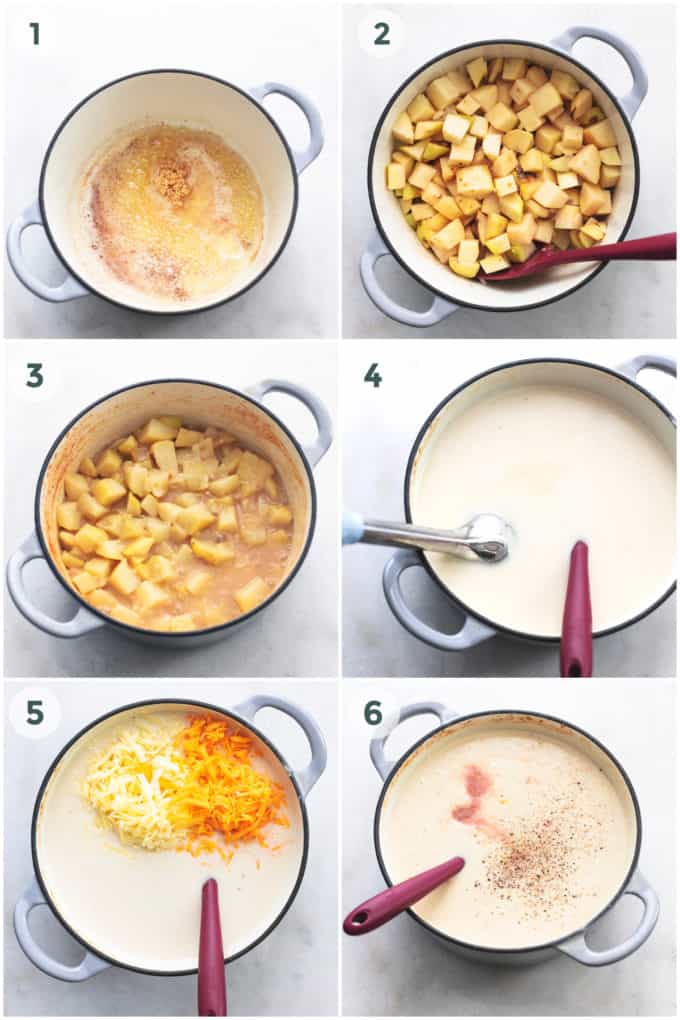 steps for preparing baked potato soup