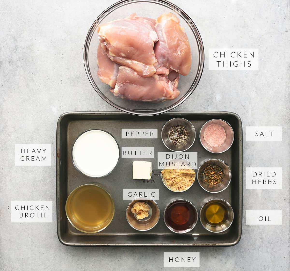 ingredients for baked chicken thighs recipe