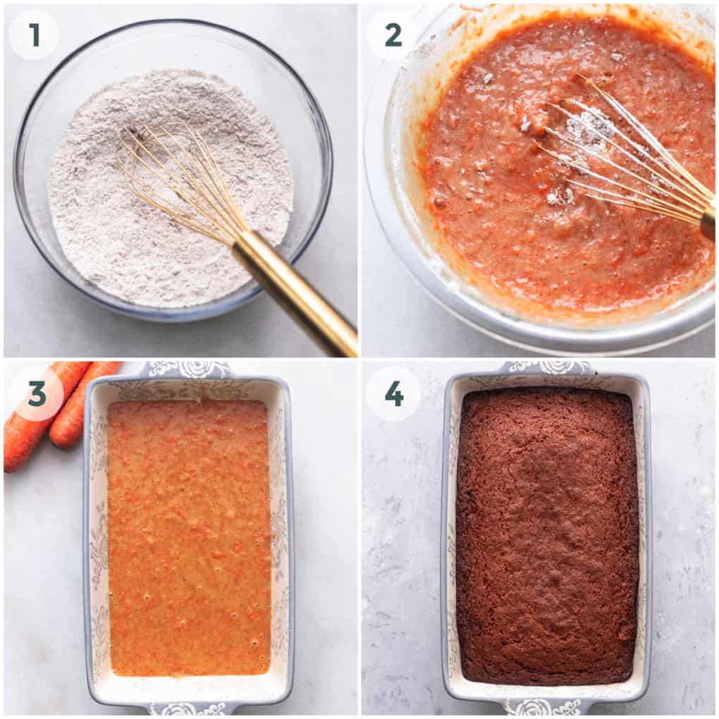steps for making carrot cake bread