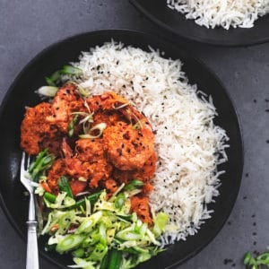 shrimp and rice bowl with asian slaw