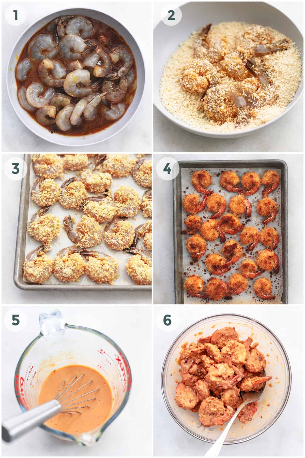 steps of preparing baked shrimp with sauce