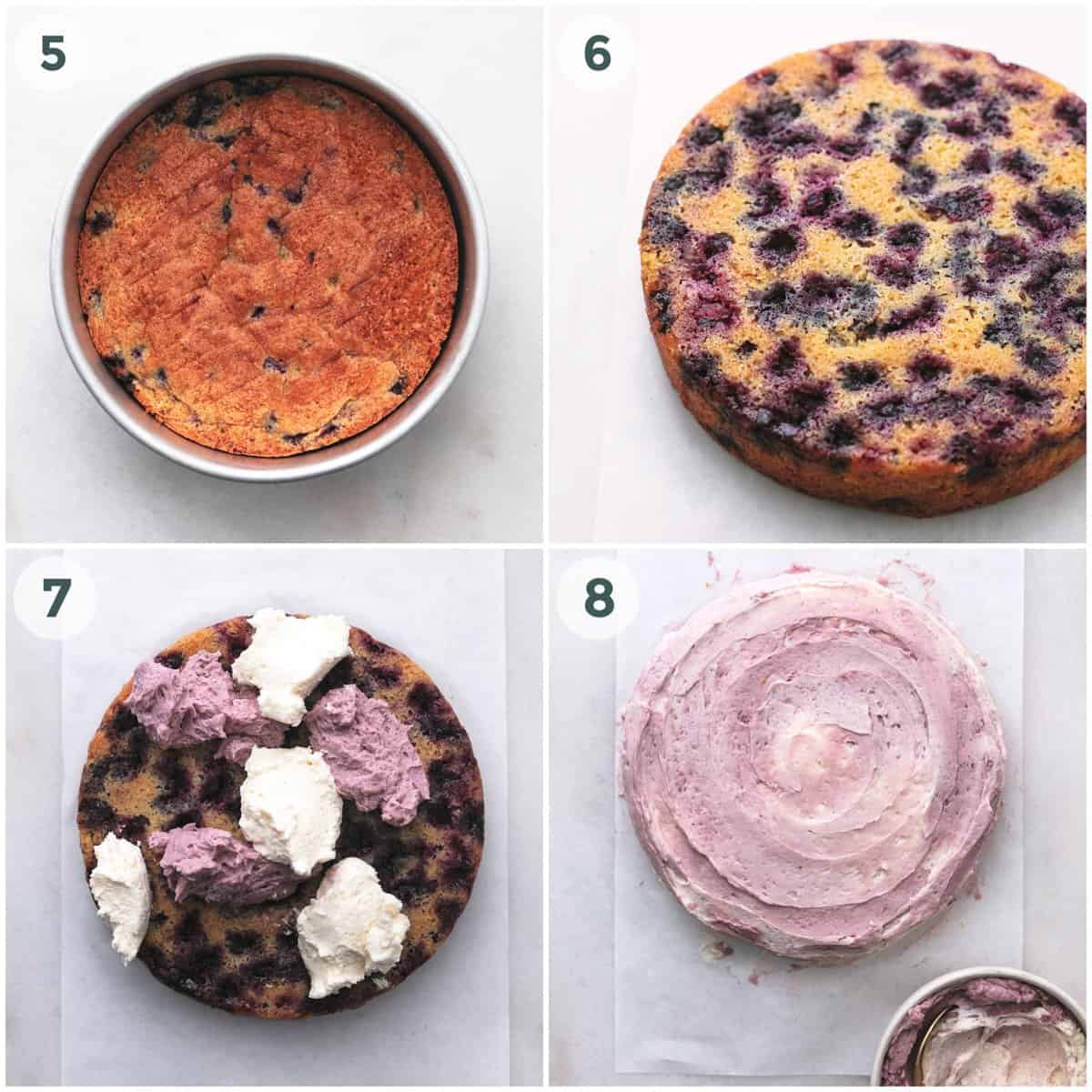 how to make blueberry cake steps 5-8