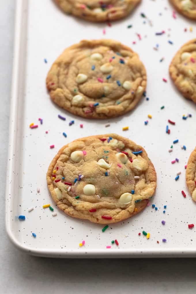 baked cake batter cookies