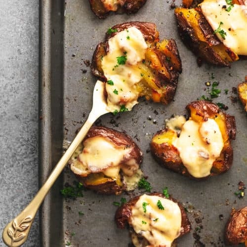 Smashed Mini Potatoes - Le Chef's Wife