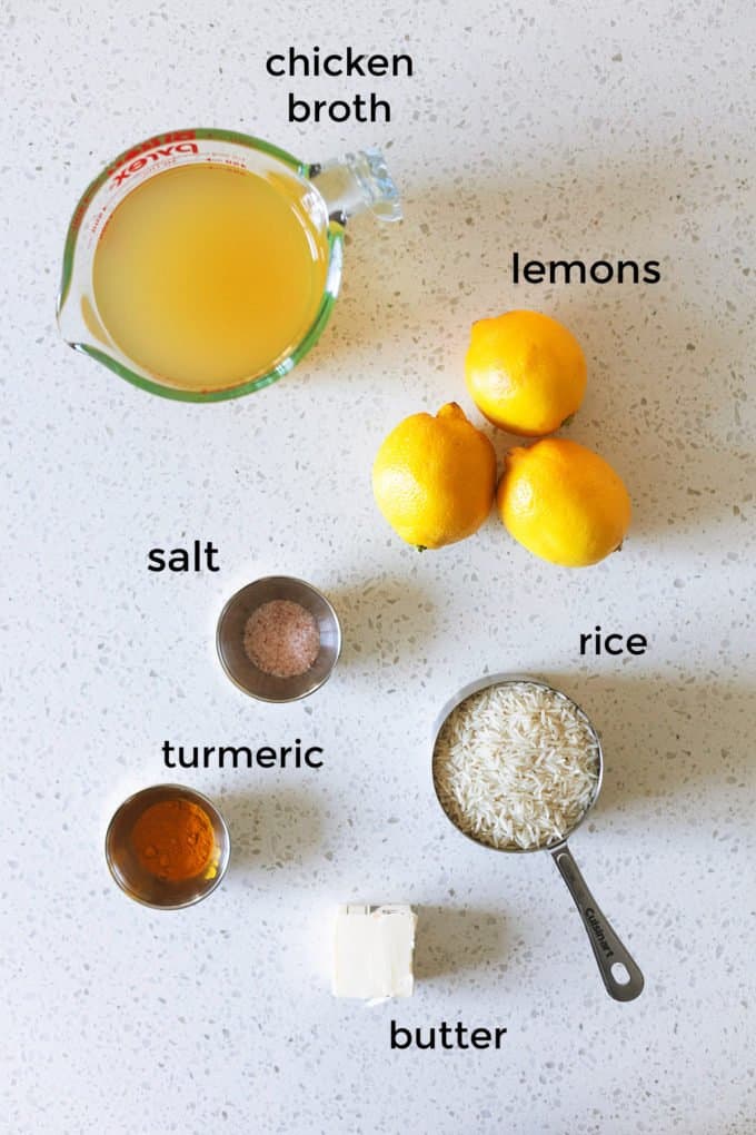 ingredients for lemon rice recipe