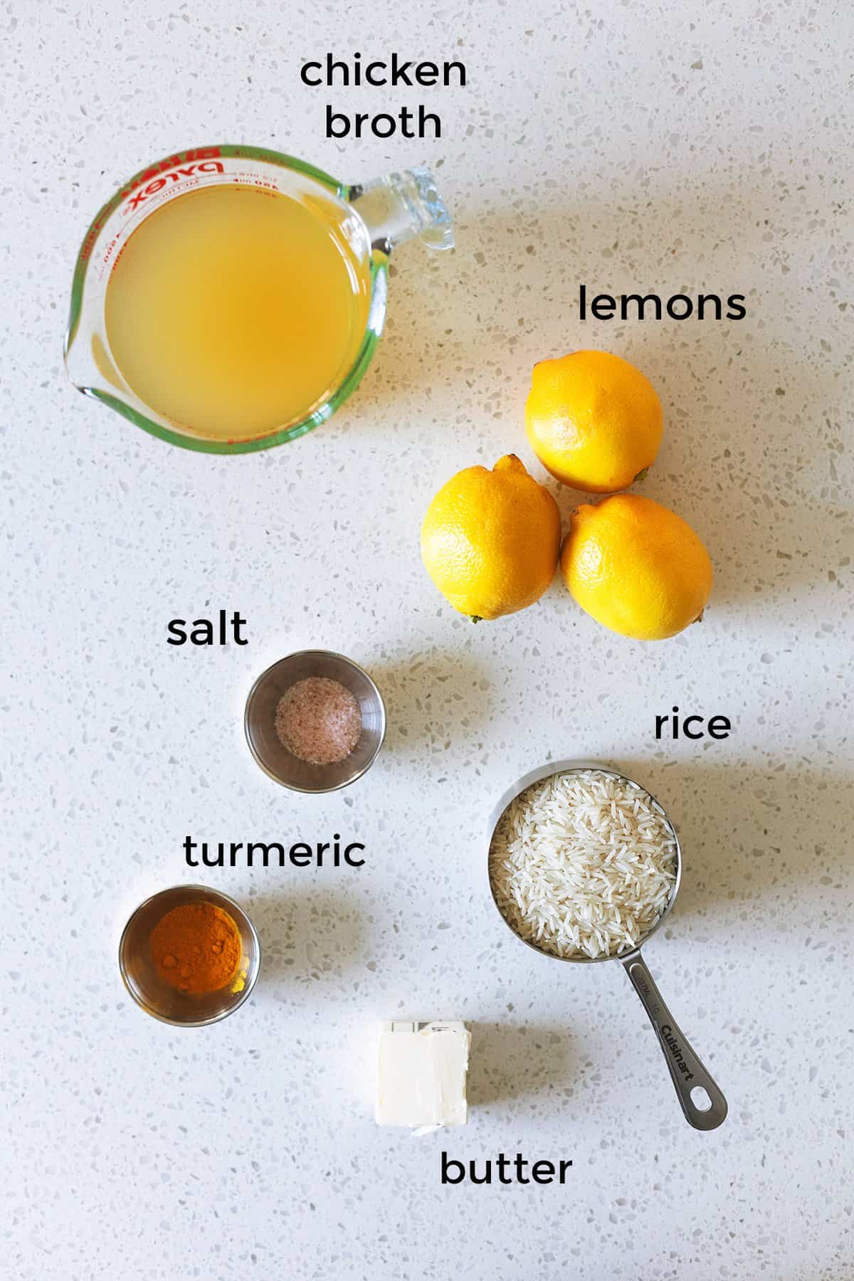 ingredients for lemon rice recipe