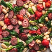 sheet pan gnocchi sausage and burst tomatoes