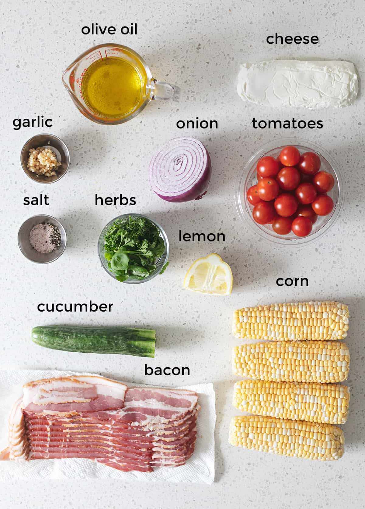 ingredients for corn salad recipe
