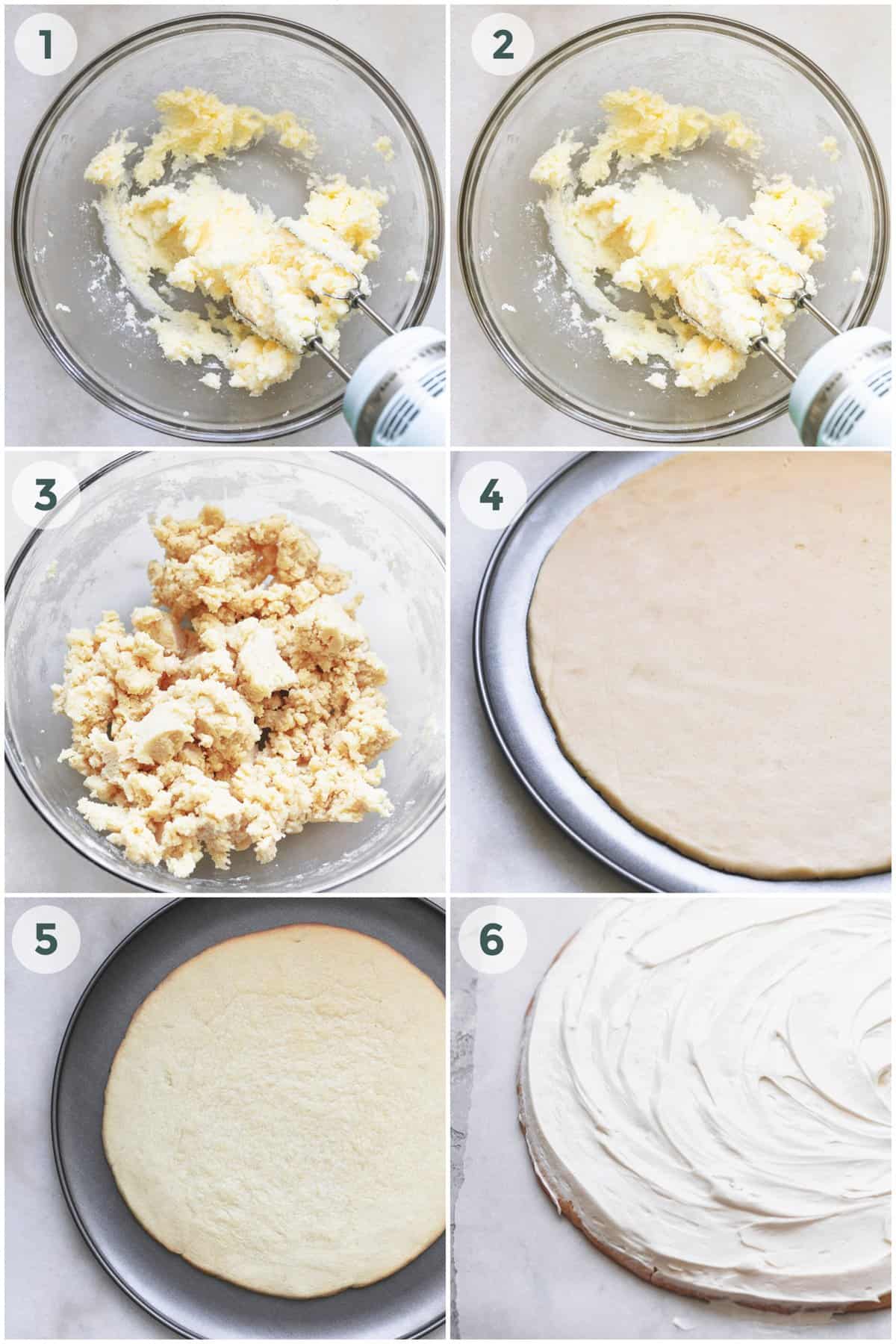 steps of preparing fruit pizza