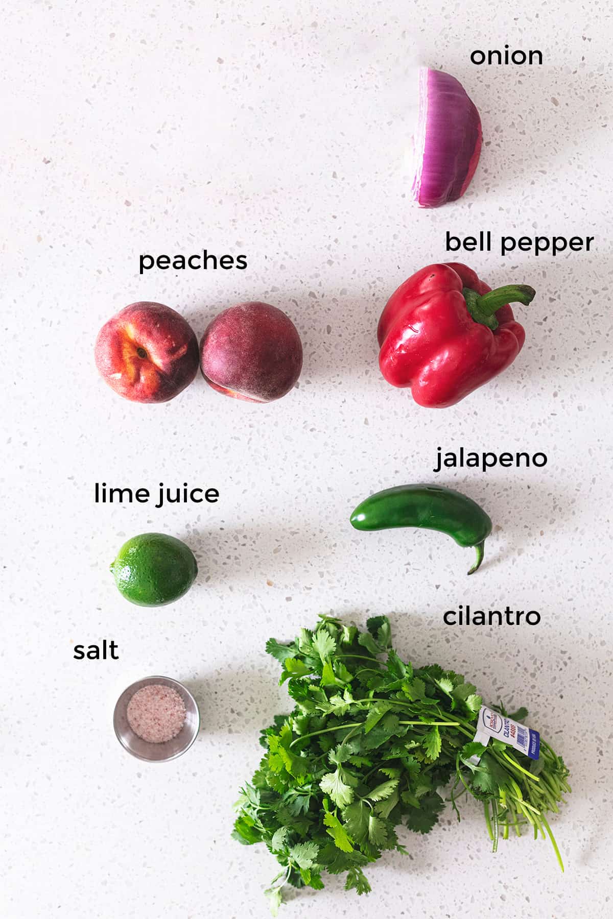 ingredients for peach salsa recipe