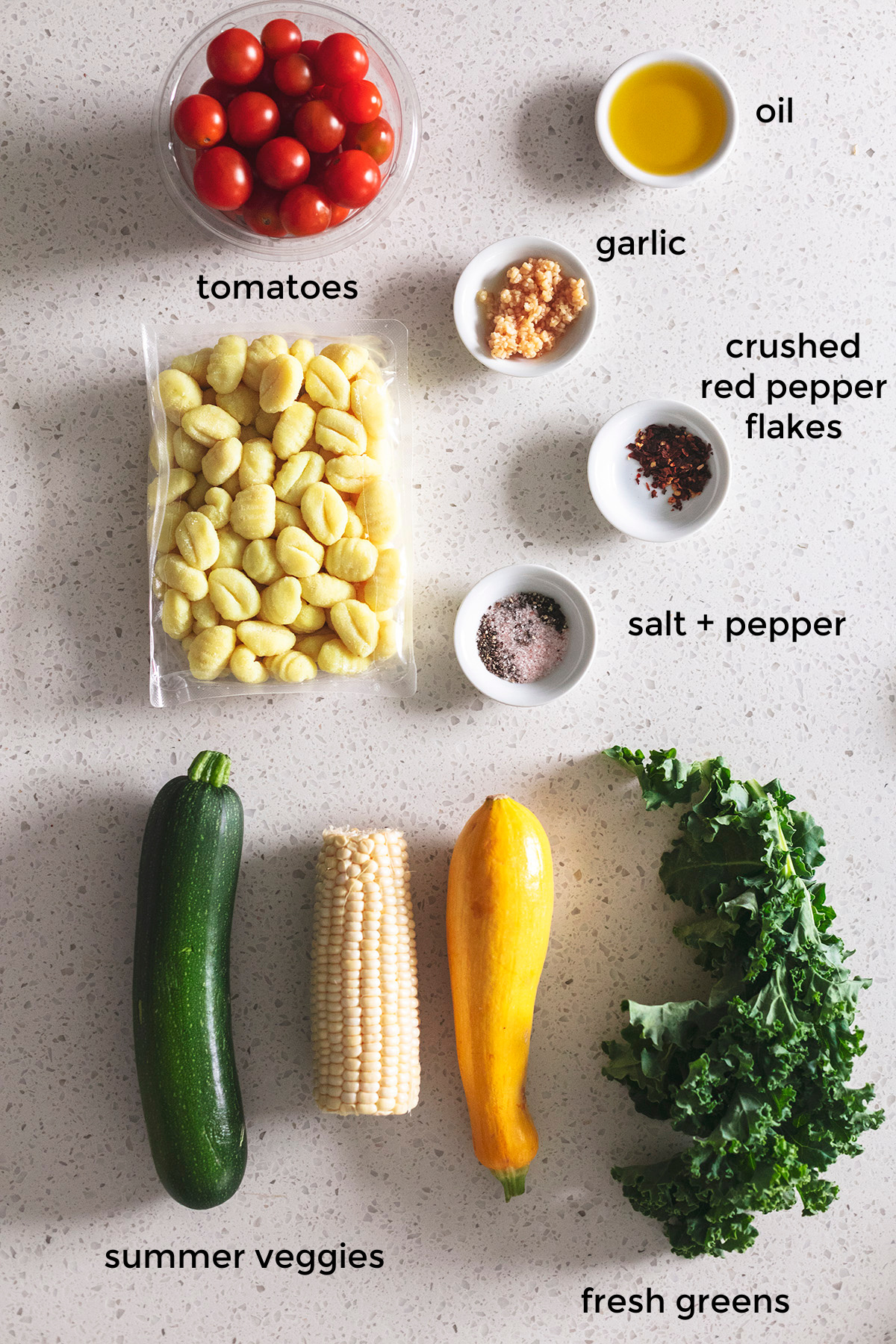 ingredients for sheet pan gnocchi