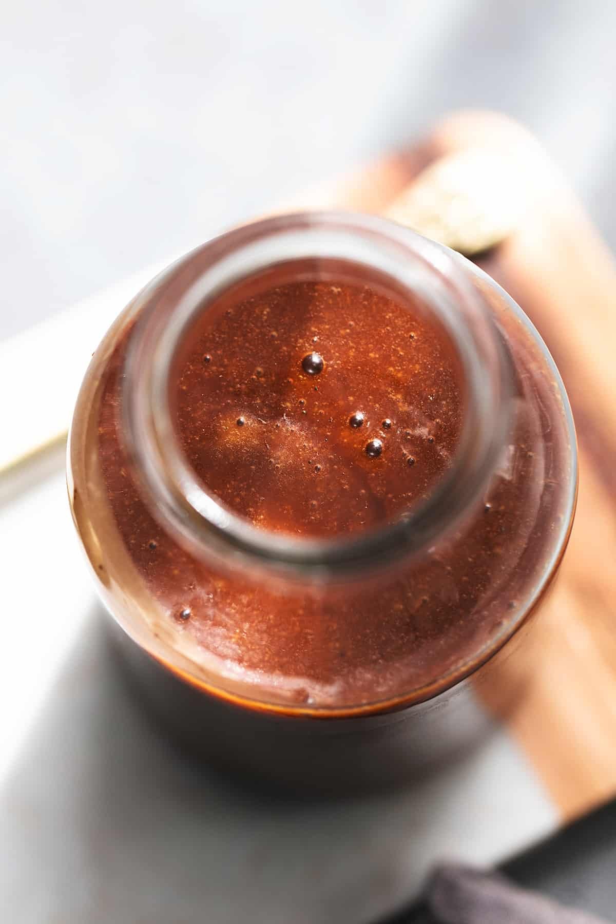 jar of balsamic salad dressing